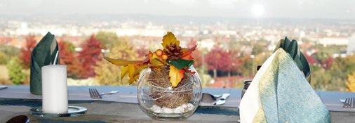 Panorama-Restaurant mit herrlichem Blick auf Dresden